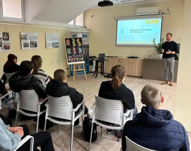 A photo taken at Bilingual IB High School, Boguchwała during Edunade Workshop tour.